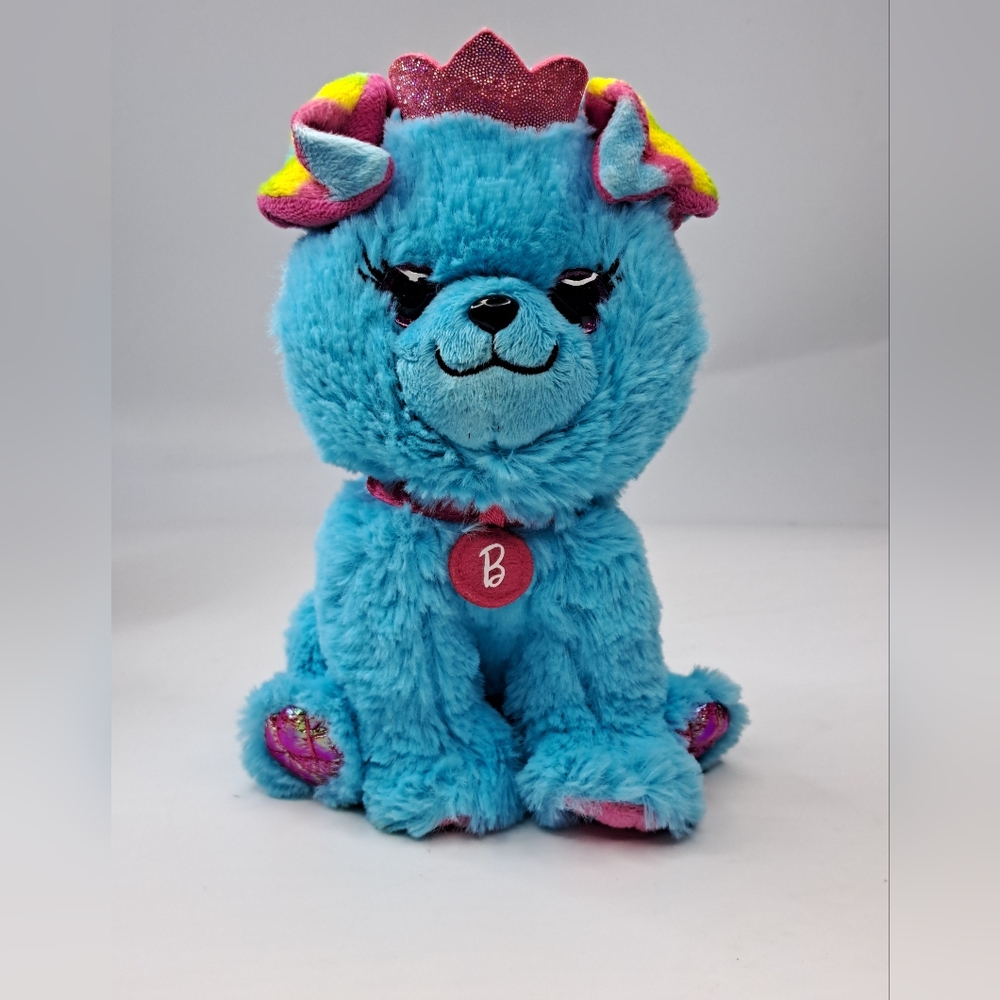 Barbie Princess Puppy Dog Pet Plush Stuffed Animal 8" Toy Blue 2020 Mattel